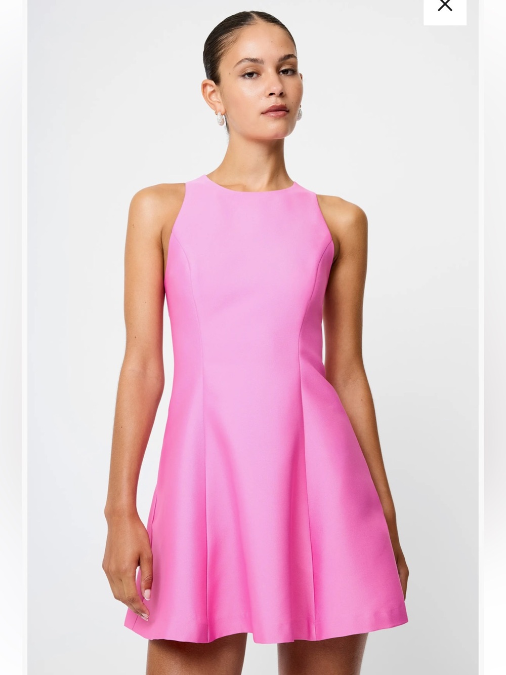 French Connection Hot Pink Sleeveless A-Line Mini Dress